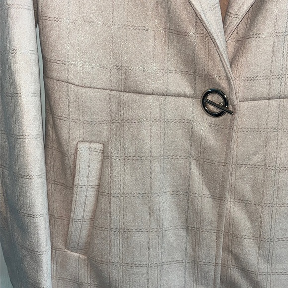 Solitaire Pink with Shimmer Soft Suede Feel Coat Size Small - Picture 5 of 10